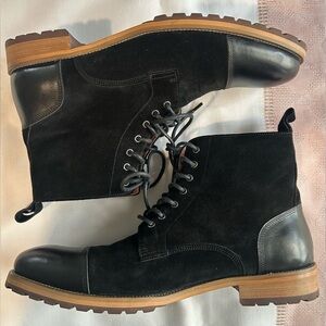 Men's Black Leather Seth Boots Vintage Foundry Co.